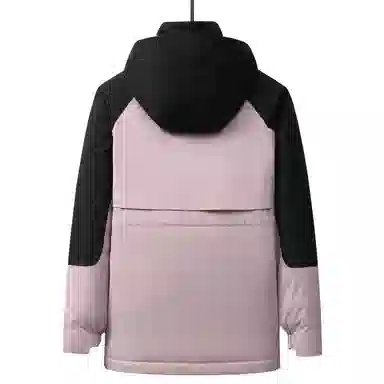 雅鹿 连帽短款宽松长袖纯色羽绒服 女款