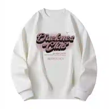 莫代尔 字母休闲时尚潮流印花舒适亲肤长袖打底衣 男女同款