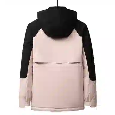 雅鹿 连帽短款宽松长袖纯色羽绒服 女款