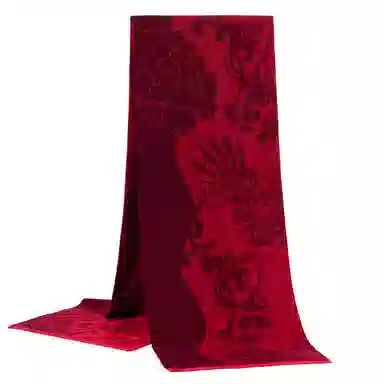 上海故事 青春洋气加厚暖暖高档送礼针织保暖披肩软糯长围脖 绵羊毛 绒线围巾 男女同款情侣款