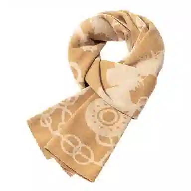 上海故事 青春洋气加厚暖暖高档送礼针织保暖披肩软糯长围脖 绵羊毛 绒线围巾 男女同款情侣款