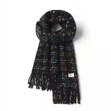 浪莎 学院风氛围感仿羊绒格子流苏秋冬季加长加厚保暖围脖披肩 赠礼礼盒装 绒线围巾 男女同款情侣款