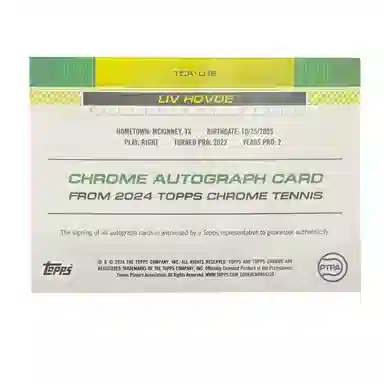 Topps 2024 Chrome Tennis RC