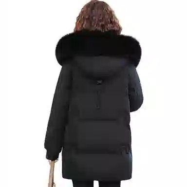 雅鹿 纯色连帽加厚羽绒服 女款