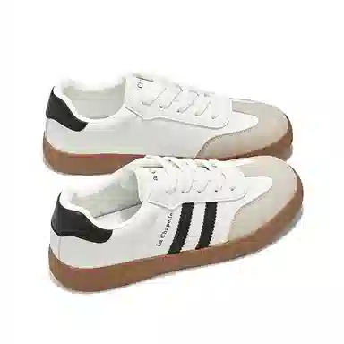 拉夏贝尔 合成革 时尚舒适 简约百搭 防滑耐磨 低帮 板鞋 女款