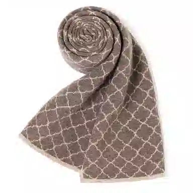 上海故事 青春洋气加厚暖暖高档送礼针织保暖披肩软糯长围脖 绵羊毛 绒线围巾 男女同款情侣款