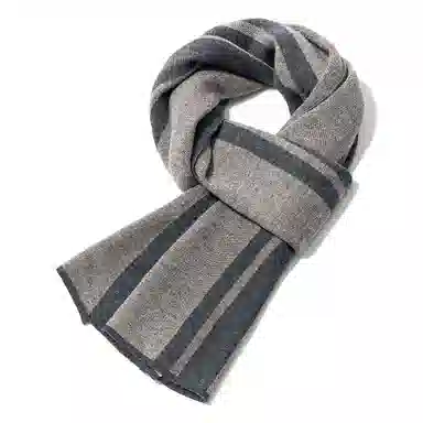 上海故事 青春洋气加厚暖暖高档送礼针织保暖披肩软糯长围脖 绵羊毛 绒线围巾 男女同款情侣款