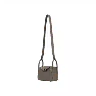 HERMES Lindy II mini Clemence 18 Etoupe
