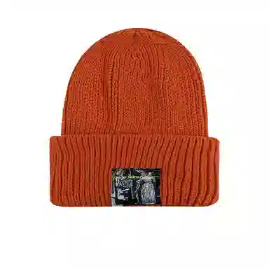 北极绒 秋冬季大头围显脸小贴布毛线尚百搭护耳针织加厚保暖 聚酯纤维 绒线帽 男女同款情侣款