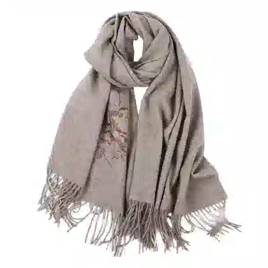 上海故事   手感软糯纯羊毛披肩  绵羊毛围巾围脖   女款