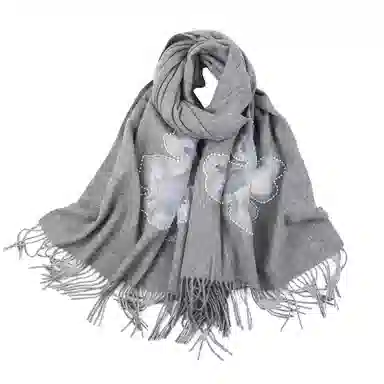 上海故事   手感软糯纯羊毛披肩  绵羊毛围巾围脖   女款