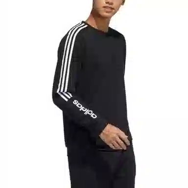 adidas neo M Basc Ss Logo Crew Sweatshirt Black