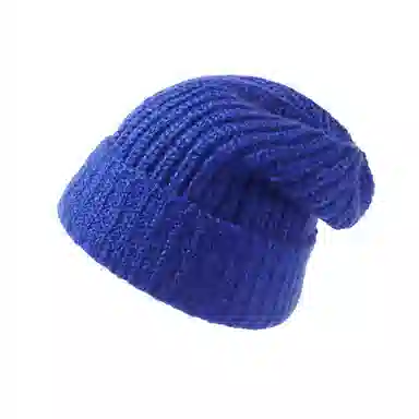 北极绒 冬季大头围针织保暖毛线加绒堆堆款 聚酯纤维 绒线帽 男女同款情侣款