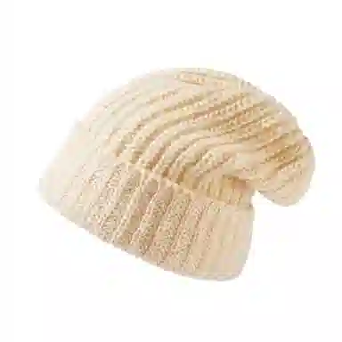 北极绒 冬季大头围针织保暖毛线加绒堆堆款 聚酯纤维 绒线帽 男女同款情侣款