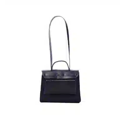 Hermes Herbag Zip 31 Black/Blue