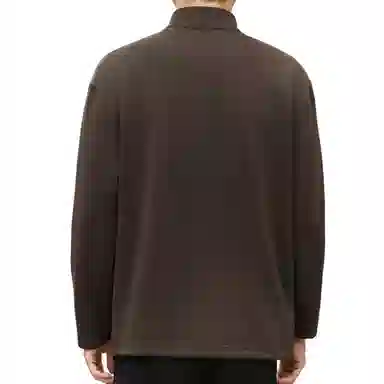 富铤 时尚印花经典百搭日常通勤半拉链立领长袖卫衣 男款