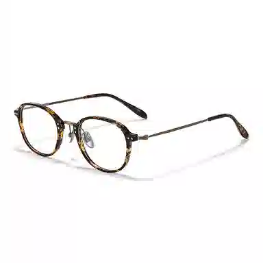 【联系客服可配度数】 佐川 超轻近视眼镜 复古文艺 时尚百搭 撞色设计 大脸显小 可配近视 圆形 光学镜架 男女同款情侣款