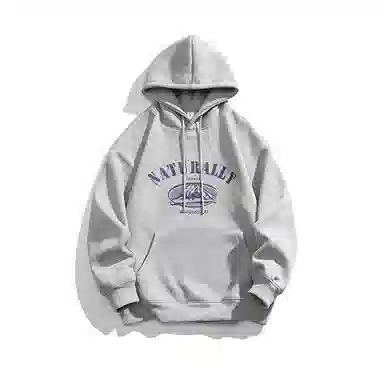 莫代尔 韩版潮流时尚简约印花舒适亲肤休闲连帽长袖打底衣 男女同款