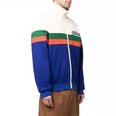 Gucci SS22 Logo Print Zip Jacket