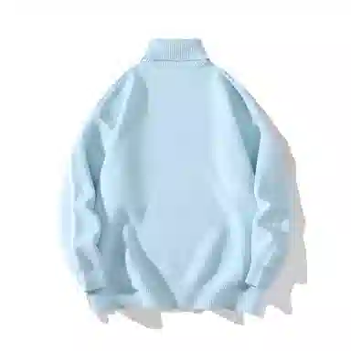 三体 地球文明系列 简约基础款字母印花绣标纯色保暖加厚柔软舒适高领套头百搭宽松内搭外穿学生多巴胺日常通勤针织衫 男女同款