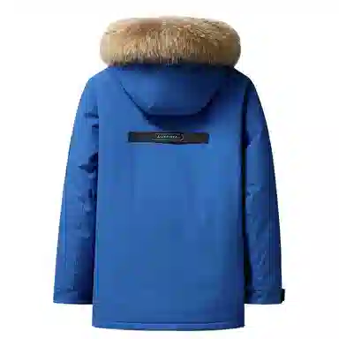 鸭鸭 蓝钻系列 中青年时尚韩版休闲百搭连帽宽松户外运动防寒保暖中长款羽绒服 男女同款