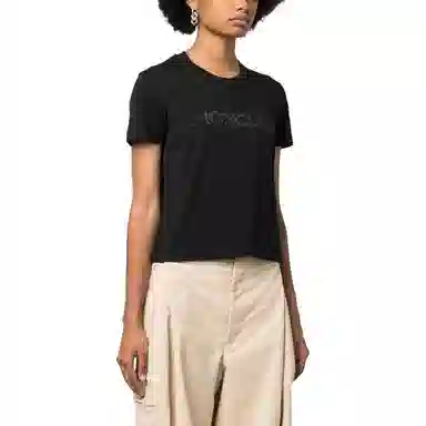 Moncler SS22 Logo T-Shirt Black