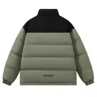 三体 人类的落日系列 简约基础款字母印花美式复古撞色拼接立领开衫百搭潮流加厚保暖舒适极寒户外长袖面包服棉服 男女同款