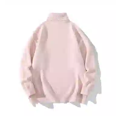 三体 地球文明系列 简约基础款字母印花绣标纯色保暖加厚柔软舒适高领套头百搭宽松内搭外穿学生多巴胺日常通勤针织衫 男女同款