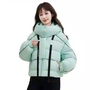 鸭鸭 时尚百搭韩版短款面包服羽绒服 女款