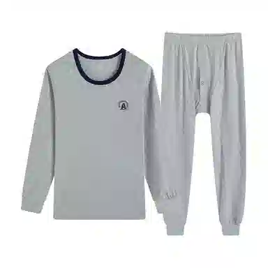 贴身领域 青少年纯棉秋衣秋裤全棉初高中学生线衣线裤大童内衣保暖套装 男款