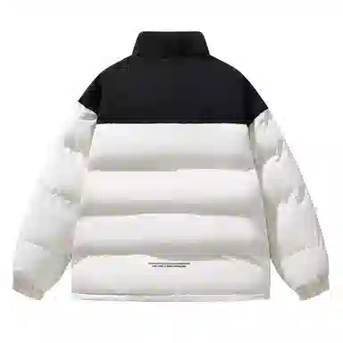 三体 人类的落日系列 简约基础款字母印花美式复古撞色拼接立领开衫百搭潮流加厚保暖舒适极寒户外长袖面包服棉服 男女同款