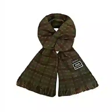 北极绒 复古流苏格子围脖冬季新款高级感韩版保暖百搭披肩两用 绒线围巾 男女同款情侣款