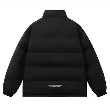 三体 人类的落日系列 简约基础款字母印花美式复古撞色拼接立领开衫百搭潮流加厚保暖舒适极寒户外长袖面包服棉服 男女同款