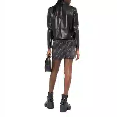 Balenciaga SS22 Logo Mini Skirt Black