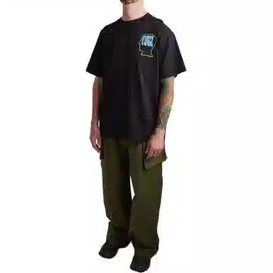 Brain Dead FW23 THE NOW MOVEMENT T-SHIRT - BLACK T