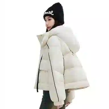 鸭鸭 时尚百搭韩版短款面包服羽绒服 女款