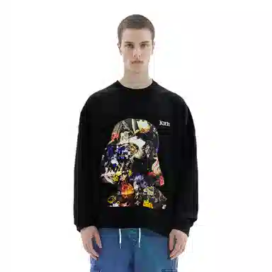 KITH x STAR WARS Floral Vader Crewneck Black