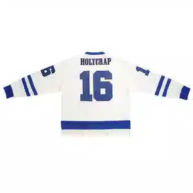 Holycrap 16 Embroidered Long Sleeve Sweatshirt White