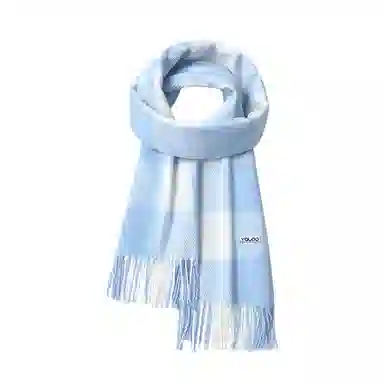 雅鹿 经典格子仿羊绒保暖加厚显白流苏披肩秋冬季防寒护颈外搭披肩两用拼色学生毛绒围脖 聚酯纤维 绒线围巾 男女同款情侣款 礼盒装