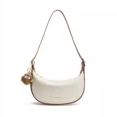 红蜻蜓 时尚小众百搭通勤实用设计公仔 牛皮 斜挎包单肩包 常规 女款 多色