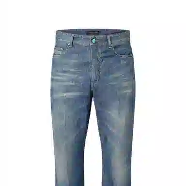 Louis Vuitton FW24 Mid-Rise Flare Jeans Blue