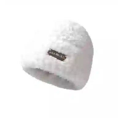 北极绒 秋冬季百搭套头冷帽毛茸茸保暖护耳显脸小 聚酯纤维 绒线帽 男女同款情侣款