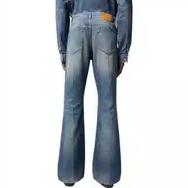 Louis Vuitton FW24 Mid-Rise Flare Jeans Blue