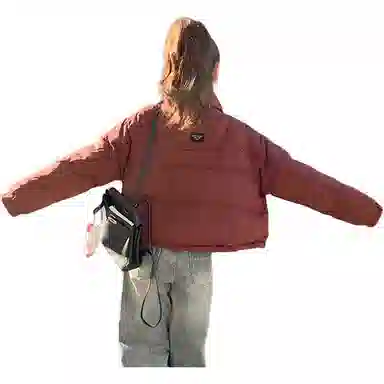 水中花 短款收腰立领棉服 女款