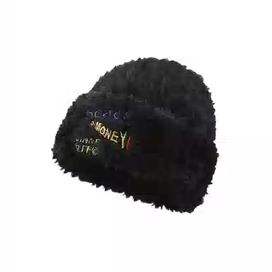 北极绒 毛茸茸针织秋冬季日系大头围加厚保暖韩版显脸小潮 聚酯纤维 绒线帽 男女同款情侣款