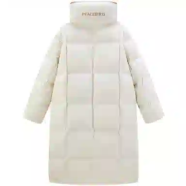 太平鸟 印花长款面包服休闲立领羽绒服 女款