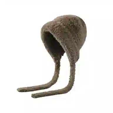 北极绒 可爱小熊耳朵秋冬季显脸小包头保暖套头毛绒大头围 聚酯纤维 绒线帽 男女同款情侣款