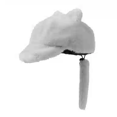 俞兆林 毛绒帽子冬季女保暖户外防寒小猫耳朵可爱棒球帽方圆脸显脸小帽子 轻暖舒适 鸭舌帽 女款