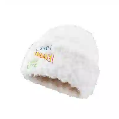 北极绒 毛茸茸针织秋冬季日系大头围加厚保暖韩版显脸小潮 聚酯纤维 绒线帽 男女同款情侣款