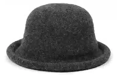 优幽兰 时尚百搭高级感显脸小圆顶休闲简约纯色复古氛围感高颜值小众设计感卷边 聚酯纤维 渔夫帽 女款